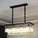 DecorBites™ Minimalist Prismatic Crystal Restaurant Pendant Light - Rectangular Island
