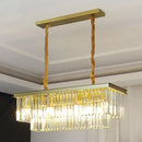 DecorBites™ Minimalist Prismatic Crystal Restaurant Pendant Light - Rectangular Island