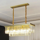 DecorBites™ Minimalist Prismatic Crystal Restaurant Pendant Light - Rectangular Island