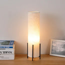 DecorBites™ Minimalist Tubular Fabric Nightstand Light - Beige, 1-Light Reading Lamp