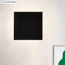 Minimalist black square wall washer light – living room sconce lighting