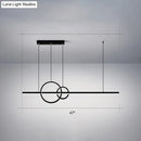 DecorBites™ Minimalistic Acrylic LED Suspension Light for Dining Room - Linear and Ring Island Lamp in Black