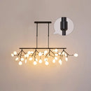 Minimalistic black acrylic twig ceiling pendant – dining room light