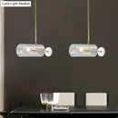 DecorBites™ Minimalistic Brass Pendant Light with Translucent Glass Shade for Dining Table