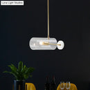 DecorBites™ Minimalistic Brass Pendant Light with Translucent Glass Shade for Dining Table