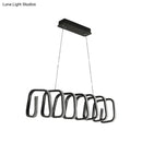 DecorBites™ Minimalistic Metal LED Island Light Fixture in Black for Dining Room Ceilings