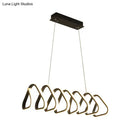 DecorBites™ Minimalistic Metal LED Island Light Fixture in Black for Dining Room Ceilings