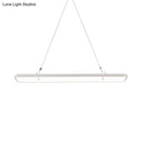 DecorBites™ Minimalistic White LED Pendant Light for Dining Room with Acrylic Shade - Rectangle Shape, Warm/White Light - Various Sizes Available