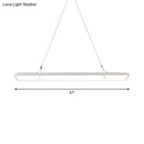 DecorBites™ Minimalistic White LED Pendant Light for Dining Room with Acrylic Shade - Rectangle Shape, Warm/White Light - Various Sizes Available