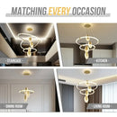 DecorBites™ Modern 3-Layer LED Chandelier Pendant Light