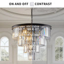 DecorBites™ Modern 4-Tier Black Crystal Chandelier