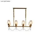 Modern brass crystal pendant island fixture dining room ceiling light