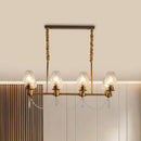 Modern brass crystal pendant island fixture dining room ceiling light