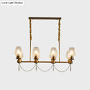 Modern brass crystal pendant island fixture dining room ceiling light