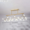 DecorBites™ Modern Acrylic Firefly Island Pendant Ceiling Lights for Dining Room – 27 Lights
