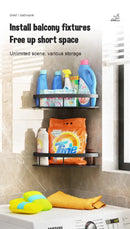 DecorBites™ Modern Aluminum Bathroom Corner Caddy Shelf