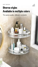 DecorBites™ Modern Aluminum Bathroom Corner Caddy Shelf