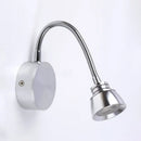 DecorBites™ Modern Aluminum Reading Wall Lamp with Adjustable Arm - LED Chrome Wall Light Sconce