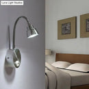 DecorBites™ Modern Aluminum Reading Wall Lamp with Adjustable Arm - LED Chrome Wall Light Sconce