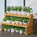 DecorBites™ Modern Bamboo 2-Tier Plant Display Stand
