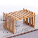 DecorBites™ Modern Bamboo 2-Tier Plant Display Stand