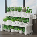 DecorBites™ Modern Bamboo 2-Tier Plant Display Stand