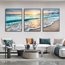DecorBites™ Modern Beach Sunset Canvas Wall Art Set