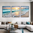 DecorBites™ Modern Beach Sunset Canvas Wall Art Set