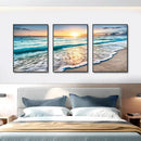DecorBites™ Modern Beach Sunset Canvas Wall Art Set