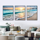 DecorBites™ Modern Beach Sunset Canvas Wall Art Set