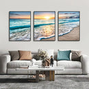 DecorBites™ Modern Beach Sunset Canvas Wall Art Set