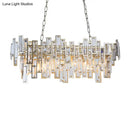 DecorBites™ Modern Black and Gold Oval Pendant Lamp with Crystal Accents and Island Lighting Functionality