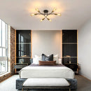 DecorBites™ Modern Black and Gold Sputnik Chandelier