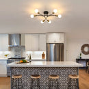 DecorBites™ Modern Black and Gold Sputnik Chandelier
