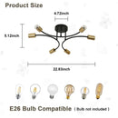 DecorBites™ Modern Black and Gold Sputnik Chandelier
