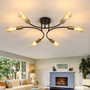 DecorBites™ Modern Black and Gold Sputnik Chandelier
