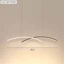 DecorBites™ Modern Black and White Arc Ceiling LED Island Light for Living Room