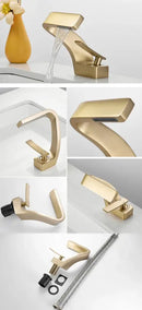 DecorBites™ Modern Black Bathroom Sink Faucet