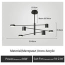 DecorBites™ Modern Black Chandelier: Nordic Style Home Lighting