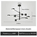 DecorBites™ Modern Black Chandelier: Nordic Style Home Lighting