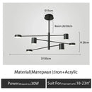 DecorBites™ Modern Black Chandelier: Nordic Style Home Lighting