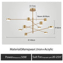 DecorBites™ Modern Black Chandelier: Nordic Style Home Lighting