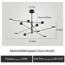 DecorBites™ Modern Black Chandelier: Nordic Style Home Lighting