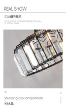 DecorBites™ Modern Black Crystal LED Pendant Chandelier
