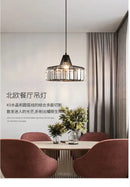 DecorBites™ Modern Black Crystal LED Pendant Chandelier