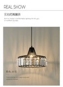 DecorBites™ Modern Black Crystal LED Pendant Chandelier