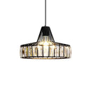 DecorBites™ Modern Black Crystal LED Pendant Chandelier