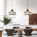 DecorBites™ Modern Black Crystal LED Pendant Chandelier