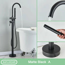 DecorBites™ Modern Black Floor Mounted Tub Faucet