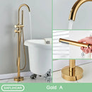 DecorBites™ Modern Black Floor Mounted Tub Faucet